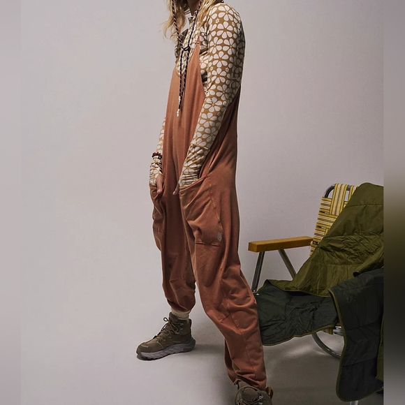 OFFER New Free People FP Movement Hot Shot Onesie XS Jumpsuit Red Earth Romper - Picture 6 of 15